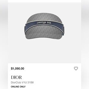 Dior Monogram Blue Visor